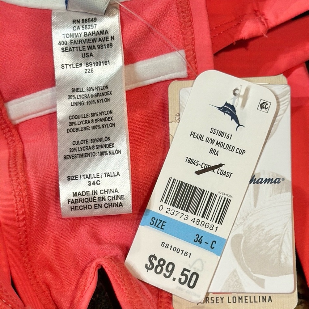 Tommy Bahama Pearl Solids Wrap Front Cross Back Bikini Top - Picture 9 of 12
